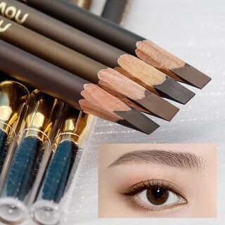 Novo blade chopper eyebrow pencil waterproof, sweatproof, not easy to discolor, special eyebrow pen for beginner makeup artists 3# natural brown