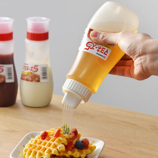 Japan imported nakaya squeeze bottle salad dressing ketchup oyster sauce honey soy sauce bottle squeeze bottle seasoning bottle food grade 5-hole squeeze bottle 260ml white