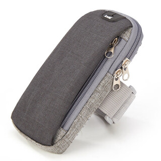 Mingjuxian apple 16pro max mobile phone case huawei mate70pro sports arm bag xiaomi redmi running oppo honor vivo wrist mobile phone bag black and gray combination - suitable for mobile phones below 7.2 inches