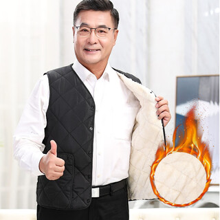 Yu zhaolin thermal vest men's thickened velvet quilted inner wear sleeveless vest for middle-aged and elderly men
