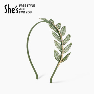 She s qianzi rousseau holiday original hair hoop light luxury high-end pressed hair headband hairpin hair accessories birthday gift for girlfriend green d0