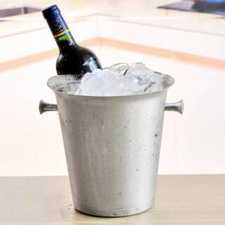 Molson creative stainless steel ice bucket bar champagne ice cubes chilled beer red wine ice cubes home ice bucket silver 5l-tremella