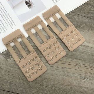 Xinhuang three-breasted bra extension buckle bra extension buckle bra buckle connecting buckle back buckle buckle bra buckle extension buckle 4.5 cm elastic flesh color 3 pieces