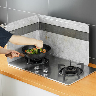 Home katei story japanese kitchen oil baffle for cooking, anti-oil splash, heat insulation, gas stove integrated stove, high temperature resistant aluminum foil heat insulation baffle, double-sided