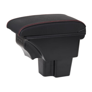 Mengda fei kia freddy armrest box 09 11 12 14 16 special central armrest modified fast charging accessories interior black red line 09-16 old freddy microfiber leather standard usb
