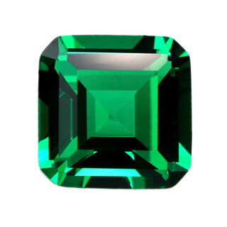 Emerald loose stone square color colombian green jade square 7x7mm