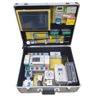 Fx3u learning chassis plc programming kit electrician learning tool light gray basic + frequency conversion + servo x weiluntong 7 inches x domestic mitsubishi fx