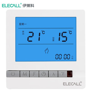 Elecall thermostat floor heating wall-mounted boiler thermostat temperature controller switch panel electric heating ek8805hd-w-16