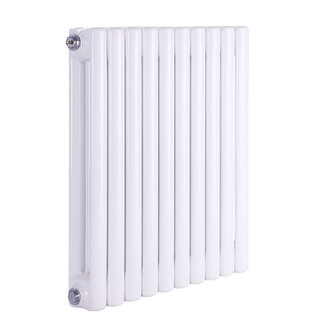 Meikejie radiator household water heating radiator wall-mounted centralized water heating engineering sheet color steel two-column heater 400mm center distance 47cm total height 1.5 thick 50*25 anti-corrosion thickened white