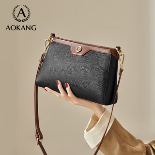 Aokang women's bag trendy cowhide large capacity small square bag commuting crossbody shoulder bag teacher's day birthday gift for mom