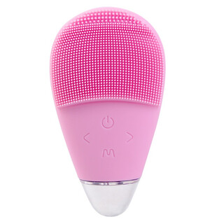 新款洁面仪家用毛孔清洁器硅胶洁面刷黑头清洁电动洗脸仪礼品 升级洁面+美眼 粉色