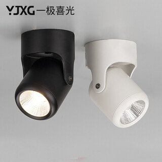 Yijixi bright decoration spotlight home light luxury living room spotlight led ceiling light entrance commercial store ceiling downlight spotlight black-12w-(base diameter 7.5cm) three-tone lighting