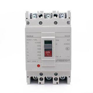 China people's electrical appliances plastic case circuit breaker rdm1-125l/3300 air switch 100a 3p