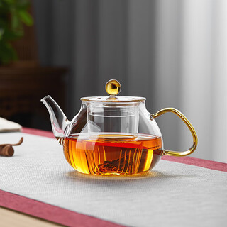 Lvchangming glass teapot thickened heat-resistant tea set office household with filter teapot kung fu tea set