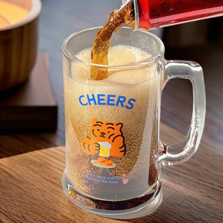 Ins style cute bunny glass with handle animal coffee milk cup home draft beer cup beer cup yz 400ml tiger cup