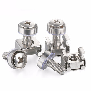 Xiaocai cabinet screw snap nut crown screw network totem server cabinet screw nut m5m6 m6*16 screw + card nut 100 sets
