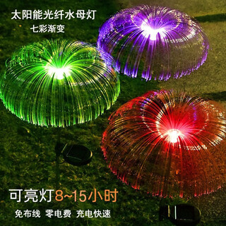 Shiyan solar jellyfish lamp garden lamp waterproof led landscape garden villa decoration atmosphere colorful lawn lamp colorful gradient jellyfish lamp