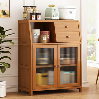 Zhuyijia sideboard home living room storage cabinet kitchen cupboard tea cabinet wall wine cabinet storage multi-functional storage cabinet sideboard-double door model with drawer