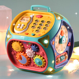 奥智嘉婴儿玩具1-3岁游戏桌多面体婴幼儿早教益智手拍鼓宝宝周岁礼物