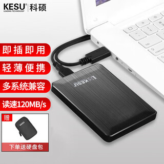 科硕（KESU） 移动硬盘 USB3.0  大容量安全加密 高速外接存储 K2518-时尚黑 250G  标准套餐
