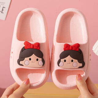 Children's slippers cute cartoon boys and girls baby children's beanie shoes medium and large children's non-slip parent-child slippers summer pink girls size 3637 shoes inner length 22cm