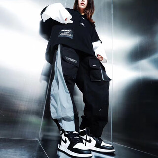 Mwm kimura ihong ooxoo.net trendy spanish fashion brand zhang yixing's same style casual slim overalls black m (170-180)