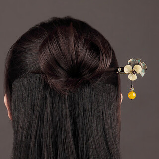 Ancient sayings and modern style, ancient style hairpin fairy headdress, simple and modern daily tassel hairpin, chinese style wooden hairpin for women, hairpin length 16 cm