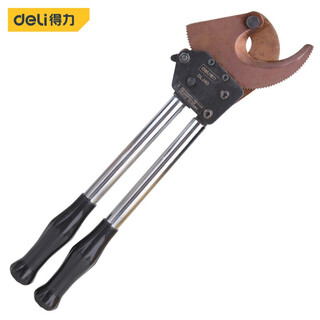 Deli ratchet cable cutter large mouth cable scissors gear type bolt cutter wire rope scissors dl-j40 40mm ratchet cable cutter