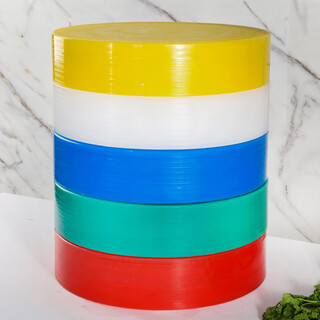 全适45*5cm圆形可分层PE切肉切菜板剁骨砧板肉墩菜墩砧板案板菜板绿色