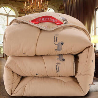 No odor, no drilling, thickened wool quilt, winter quilt, thickened warm quilt core mattress, single and double quilt, selected model - camel 180*220cm12jin jin equals 0.5kg