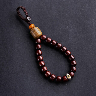 Jingyuan pavilion small leaf rosewood zodiac natal buddha high-end car key chain pendant men's exquisite high-end high-end key chain classic model - horse - mahasthamaprapta bodhisattva