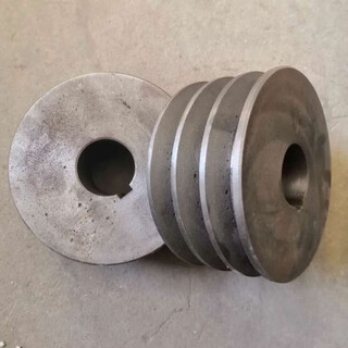 Three-slot pulley a type b three-slot pulley national standard large and small motor pulley cast iron sky blue b3 outer diameter 120 holes 38