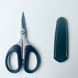 张小泉剪纸剪刀专用尖剪刀尖头小脚趾剪脚指甲小号纸艺人手工专业 全长12.5厘米（尖头）+皮套