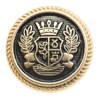 Shantou lincun metal wheat buttons british crown suit matte gold rubbed black and white paint college jk uniform coat buttons matte gold rubbed black paint 6 pcs