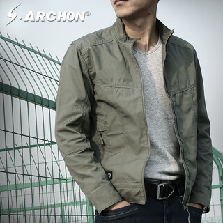 Archon archon spring and autumn outdoor men's military fans waterproof and wear-resistant thin special tactical jacket mountaineering charge jacket gray green size m recommended 120-135 jin jin is equal to 0.5 kg