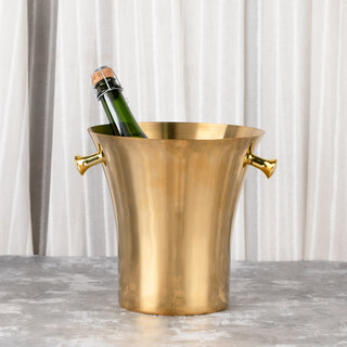 Language of cup stainless steel ice bucket household champagne bucket european style new ice bucket bar wine cooler model room gold-plated waist