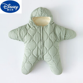 Disney disney baby blanket, winter style, warm and thickened swaddle, autumn and winter baby outing blanket, sleeping bag, dual-purpose, green small size, foot-wrapped style, length 76cm*width 78cm