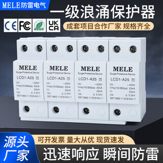 First-level surge protector 10/350 s lightning protector three-phase 15ka25ka50ka surge lightning protector white 2p 12.5ka