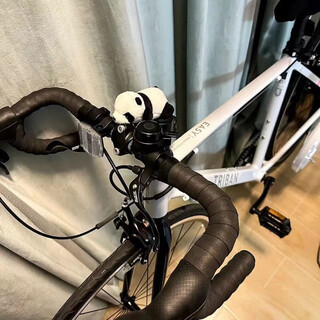 趴在自行车上的公仔熊猫创意手环啪啪圈儿童毛绒玩具装饰小礼物