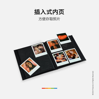Polaroid polaroid photo album camera accessories photo paper insert storage book i-type/600/sx-70 photo paper storage book large black book 160 sheets 6368