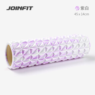 Jieyingfei foam roller muscle relaxation massage roller men's and women's fitness pilates yoga column triangular hollow shaft triangular purple white 45cm