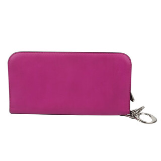 Second hand 95 new dior long rose red wallet b2041