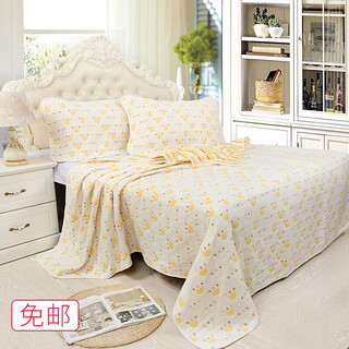 Mufan towel quilt pure cotton six-layer gauze plus children's quilt newborn baby baby blanket nap towel blanket crown yellow 120*150cm