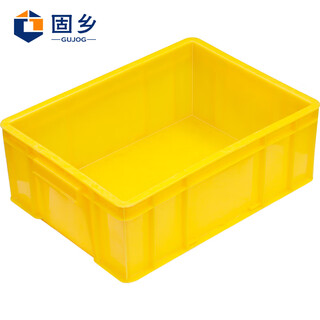 Guxiang turnover box plastic rectangular thickened fish and turtle logistics plastic box large storage storage box basket yellow ql-zzx-ya4 boxes 410*305*147mm