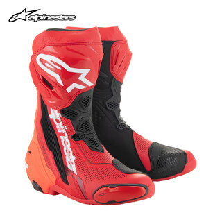 Alpinestarsa star riding boots motorcycle professional track boots motorcycle boots anti-fall motorcycle boots mount fuji supertech r ducati red perforated ventilation 43