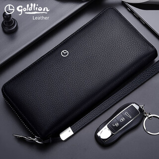 Goldlion handbag men's first-layer cowhide men's clutch bag 2025 new wallet business casual versatile large-capacity hand grab small multi-functional first-layer cowhide gift box