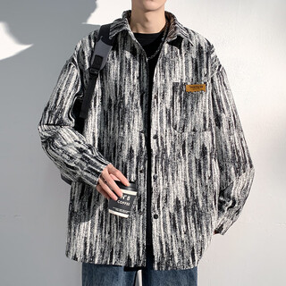 
Liangzi Fatty Large Size Denim Jacket Men's Spring and Autumn Baseball Clothes Trendy Brand Denim Jacket Loose Large Size Set Jacket Men A001-J683 Black 5XL 205-240Jin [Jin equals 0.5 kg]