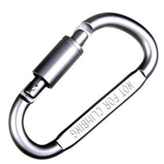 Mentojia multifunctional aluminum alloy carabiner quick-hang d-shaped keychain backpack water bottle buckle safety ring hook silver d-shaped buckle