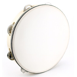 Le linyuan orff percussion instrument cartoon tambourine drummer children's instrument imitation sheepskin tambourine kindergarten music drum 10 inches in diameter 25cm (log color)