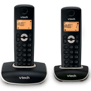 
Vtech 1047 digital cordless phone stand-alone wireless mother and child machine one tow with office phone landline landline free internal calls Black one tow